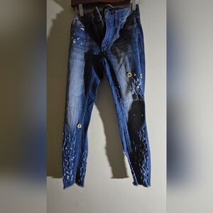 Buffalo David Bitton Floral Embellished Skinny Jeans